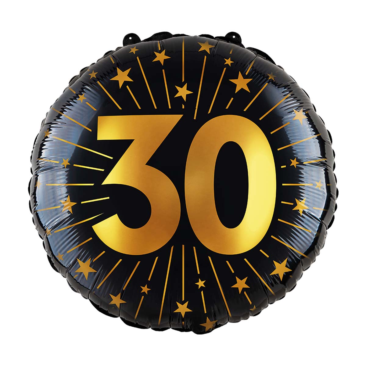 30 års fødselsdag folieballon 1 stk. - Sort/guld