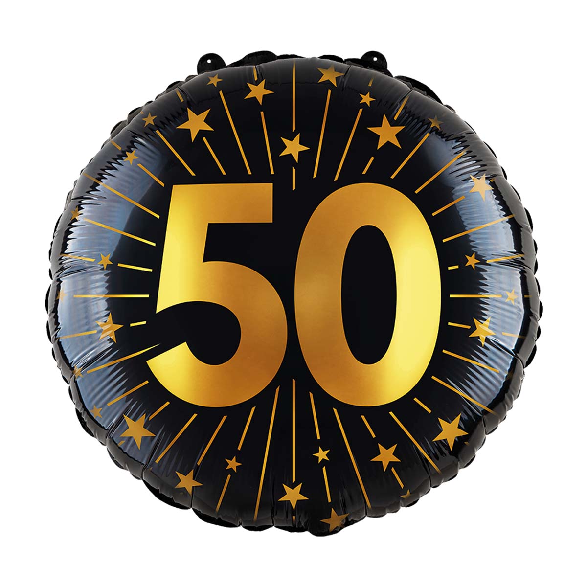 50 års fødselsdag folieballon 1 stk. - Sort/guld
