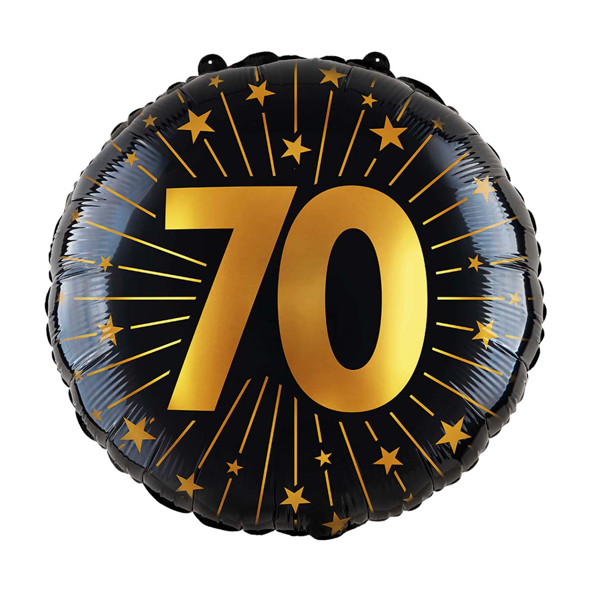 70 års fødselsdag folieballon 1 stk. - Sort/guld