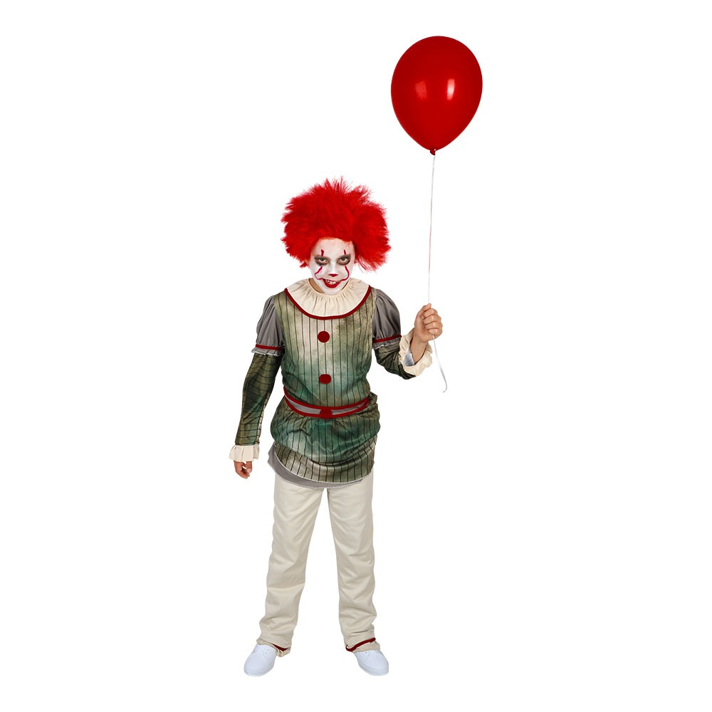 Uhyggeligt Klovnekostume til Børn str. 158/164 – Halloween