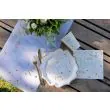 Babyshower engangsservice i lyseblå og guld - Baby Boy