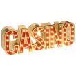 Casino skilt med led lys