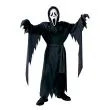 Officielt Ghost Face kostume til børn 8-12 år med hvid maske og sort kappe