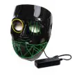 Sort LED maske med grønt og gult lys