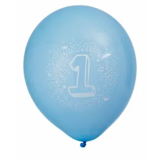 Lyseblå 1-års fødselsdags balloner