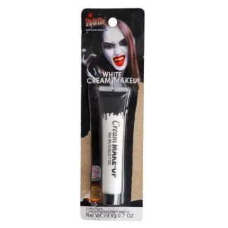 Hvid crememaling 19,8 g til Halloween makeup, ansigtsmaling og teater