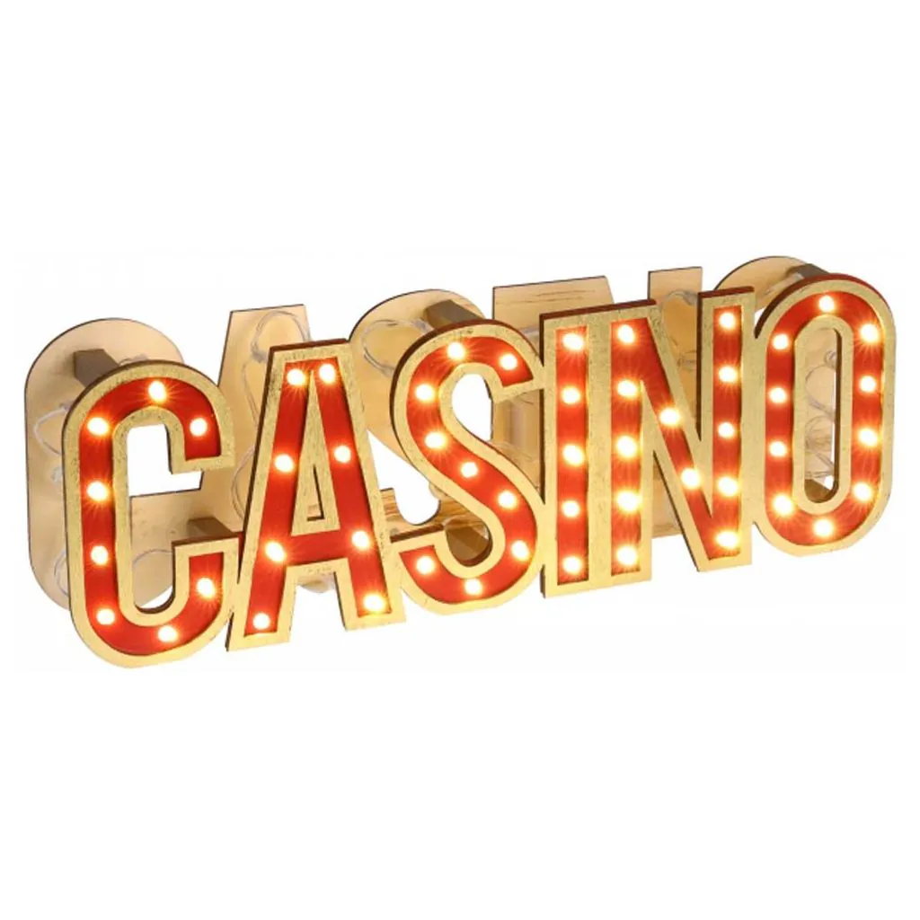Casino skilt med led lys