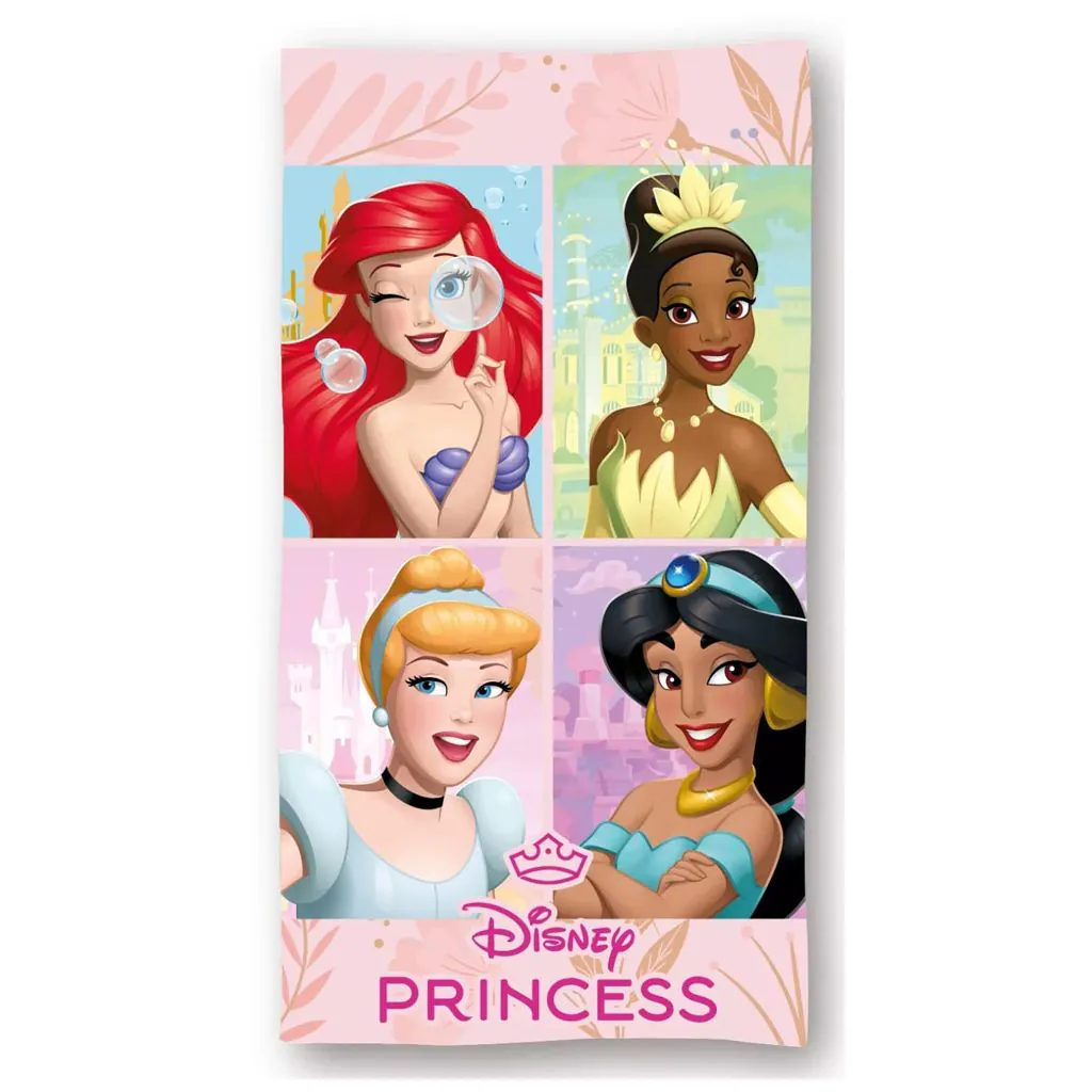 Disney Prinsesser Badehåndklæde – Askepot, Ariel, Jasmin & Tiana