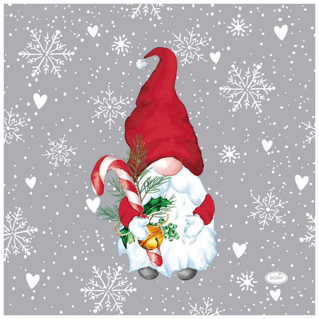 Duni juleservietter med nisse motiv