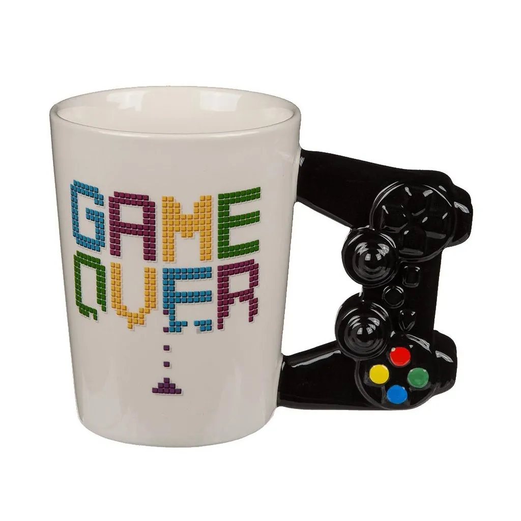 gamer-kop med Game Over-motiv