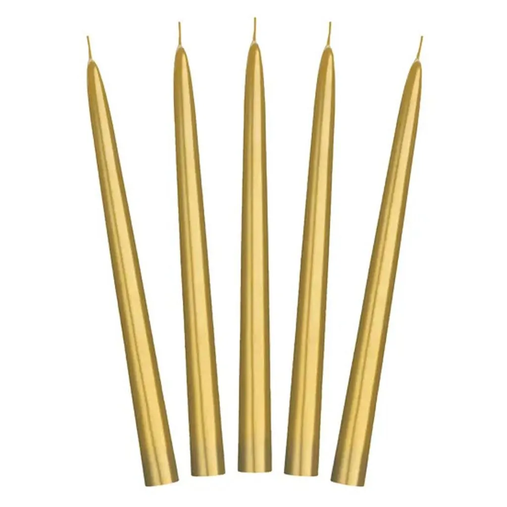 Guldmetallic stearinlys