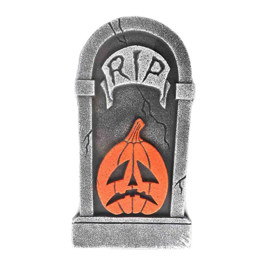 Halloween gravsten med græskar og R.I.P