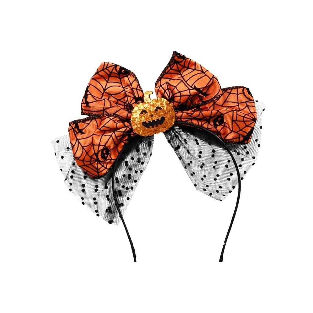 Halloween hårbøjle med græskar – 20,5 × 17,5 × 1,8 cm
