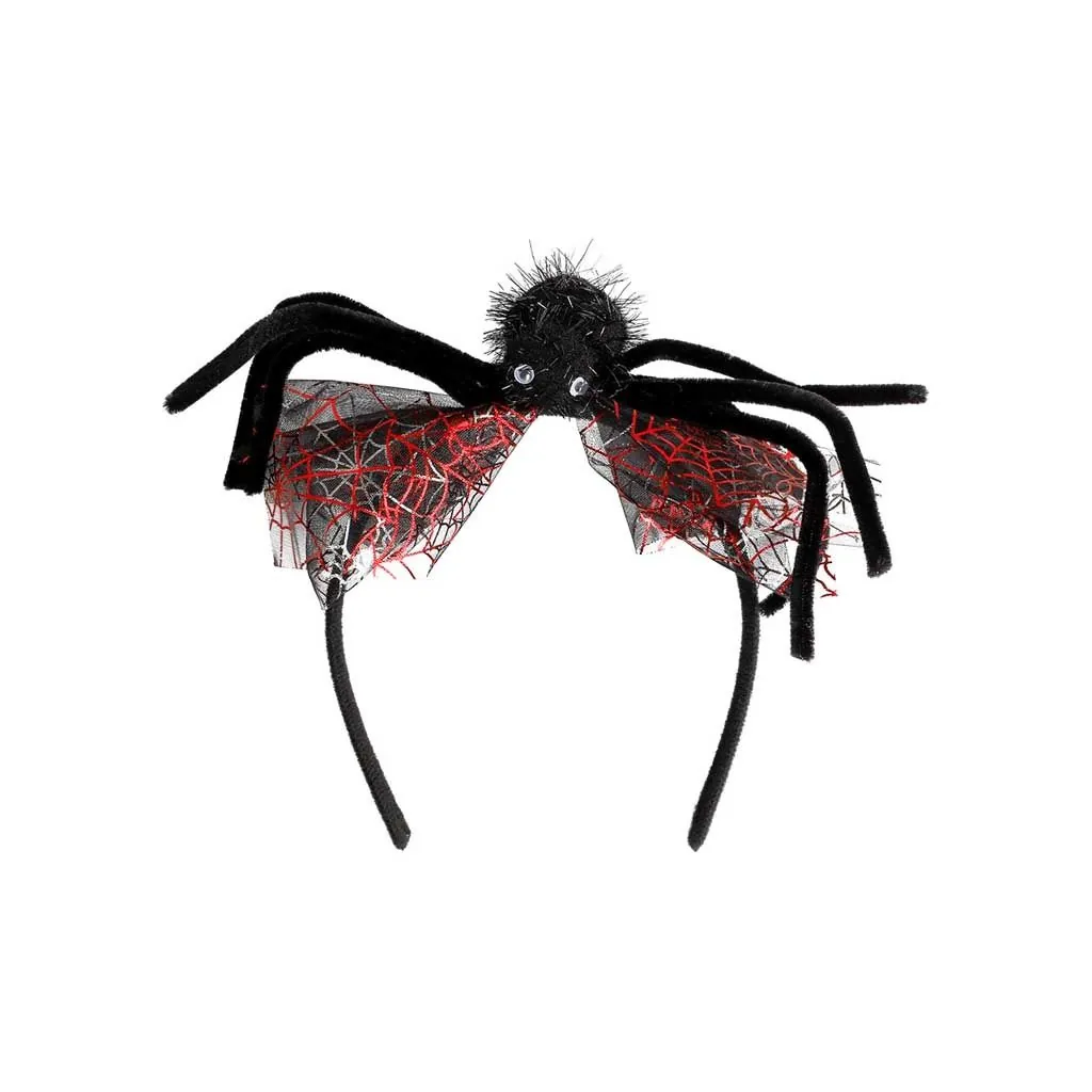 Halloween hårbøjle med edderkop – 18 × 20 × 3 cm