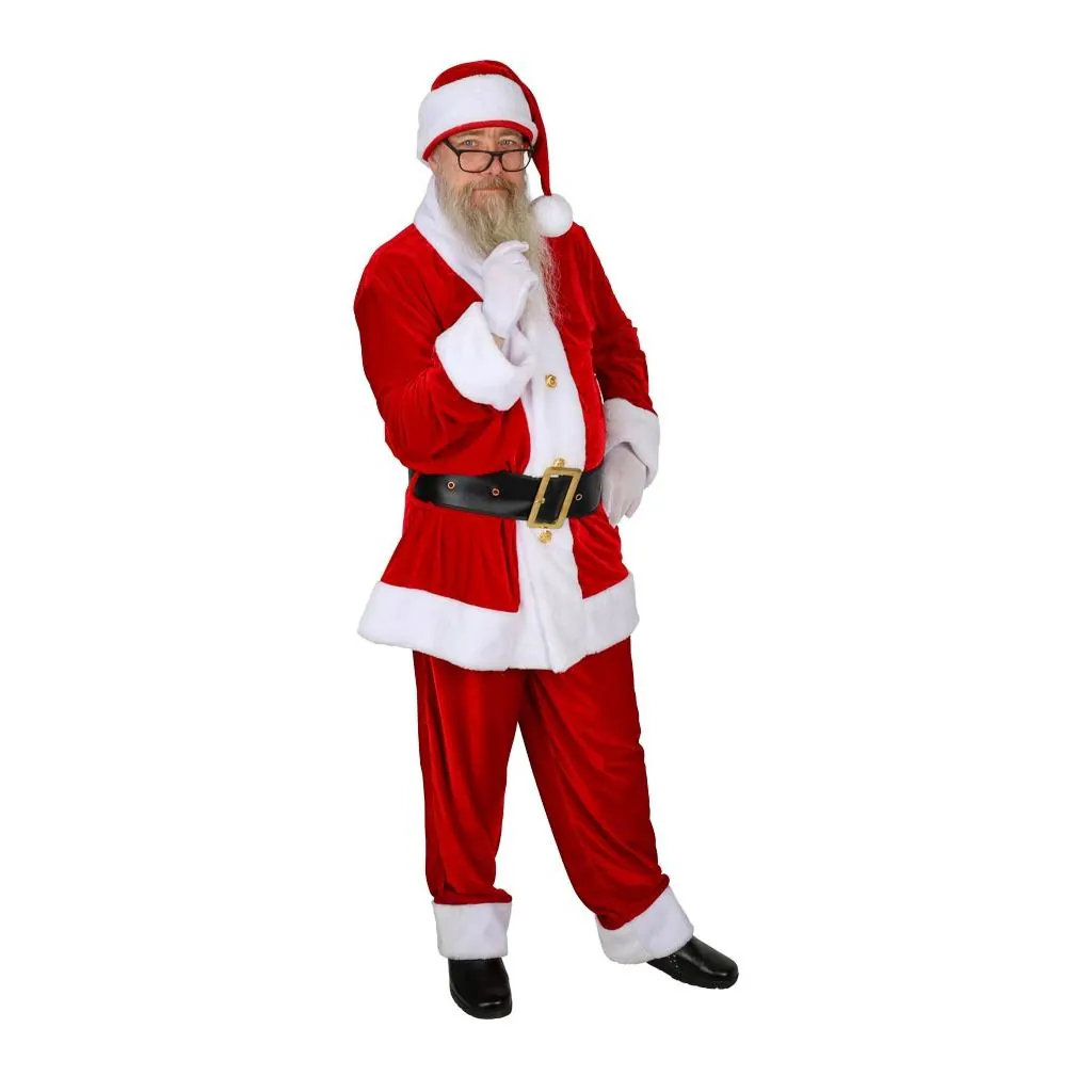 Klassisk julemandskostume i rigtig fin kvalitet