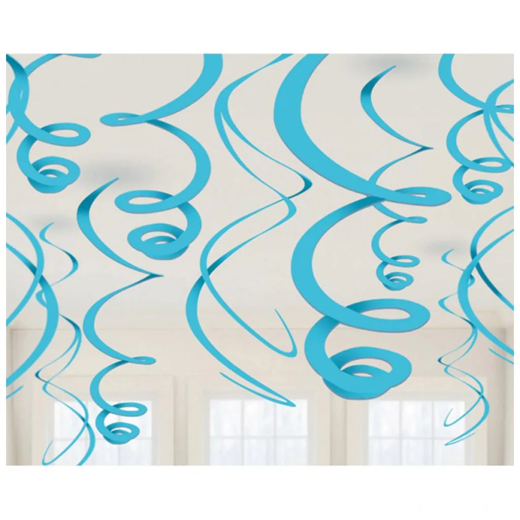 Lyseblå loft spiraler