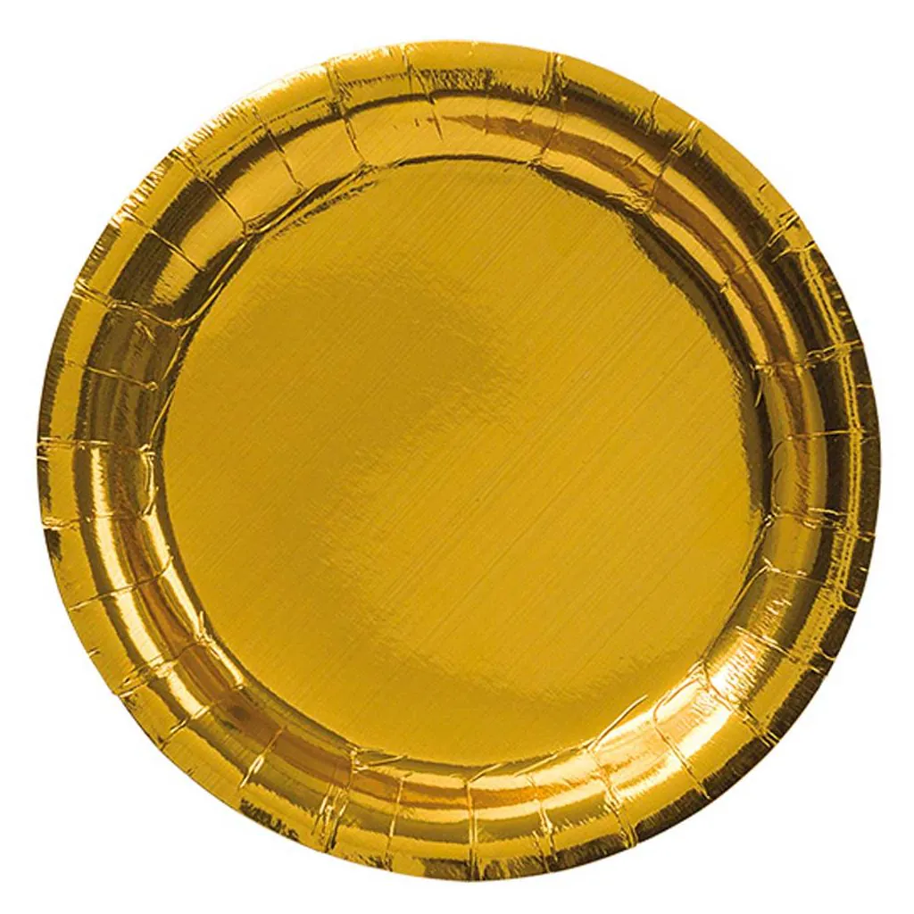 Guld metallic paptallerkner
