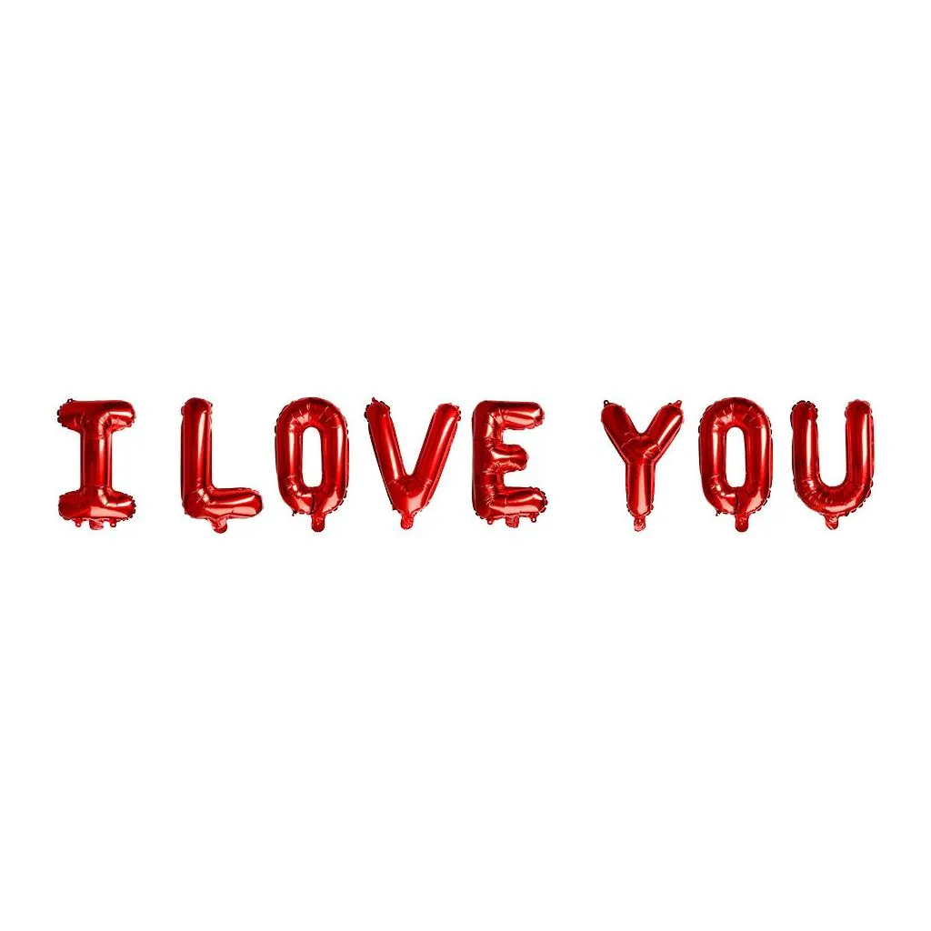 Folie ballon sæt med I Love You