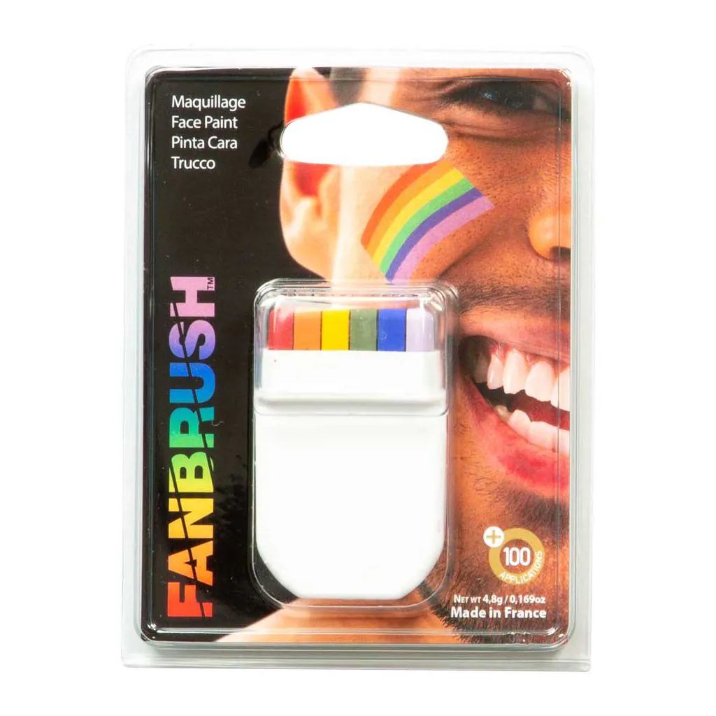 Regnbue Pride Fan brush ansigtsmaling