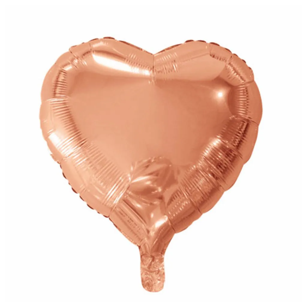 Rose gold folieballon hjerteformet